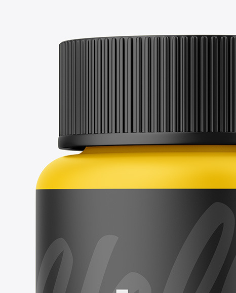 Matte Pills Jar Mockup PSD #2