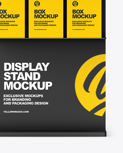 Display Stand With Boxes Mockup banner 781