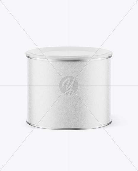 Tin Can with Kraft Label and Plastic Cap Mockup PSD #3