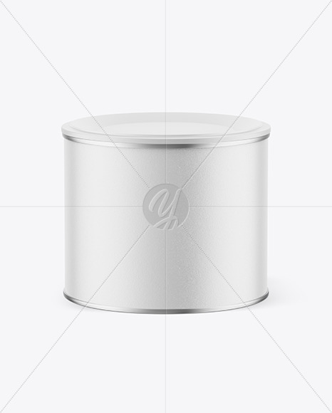 Tin Can with Textured Label and Plastic Cap Mockup PSD #3