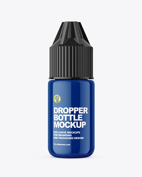 Glossy Dropper Bottle Mockup