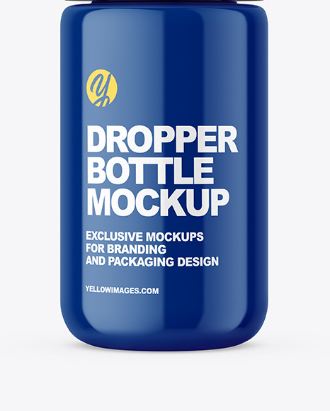 Glossy Dropper Bottle Mockup PSD #1