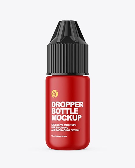 Matte Dropper Bottle Mockup