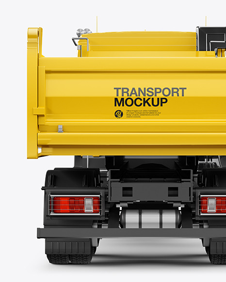 Tipper Truck Mockup - Back View