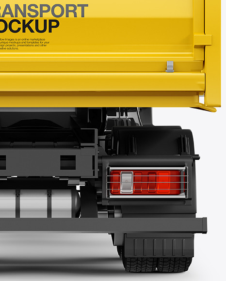 Tipper Truck Mockup - Back View car 501