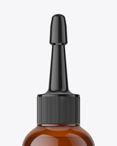 Amber Dropper Bottle Mockup PSD #1