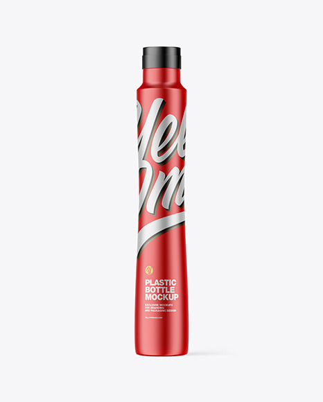 Metallized Plastic Bottle Mockup