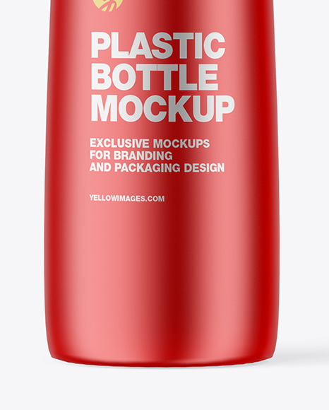 Metallized Plastic Bottle Mockup elongated narrow bottle 2293