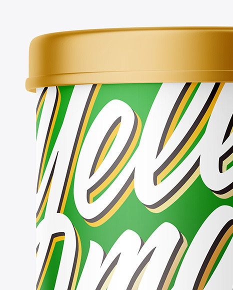 Coffee Tin Can with Matte Finish Mockup PSD #1