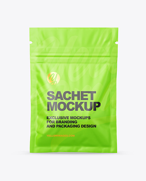 Matte Sachet Mockup PSD #6