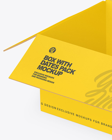 Corrugated Box w/ Dates Packs Mockup pack 4674