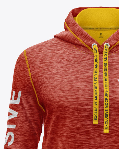 Melange Hoodie w/pocket Mockup casual 59