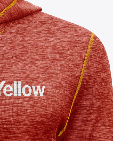 Melange Hoodie w/pocket Mockup female 61