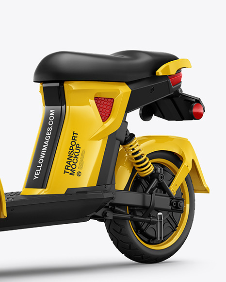 Tricycle Scooter Mockup - Half Side View half side view 482