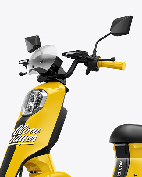 Tricycle Scooter Mockup - Half Side View motor 484