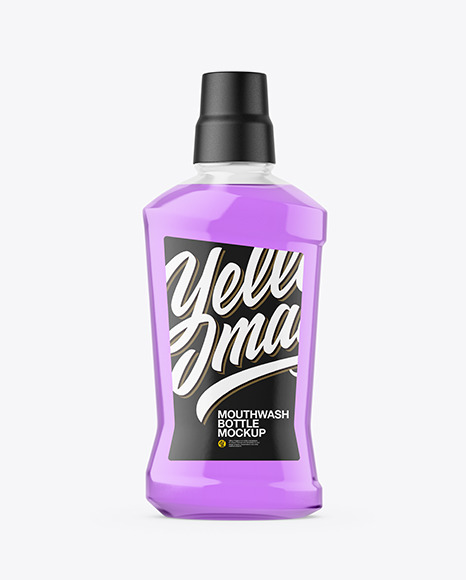 Clear Plastic Mouthwash Bottle Mockup