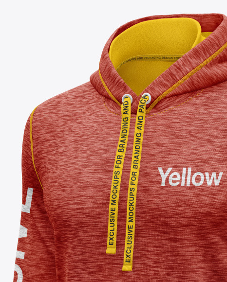 Melange Hoodie w/pocket Mockup casual 53