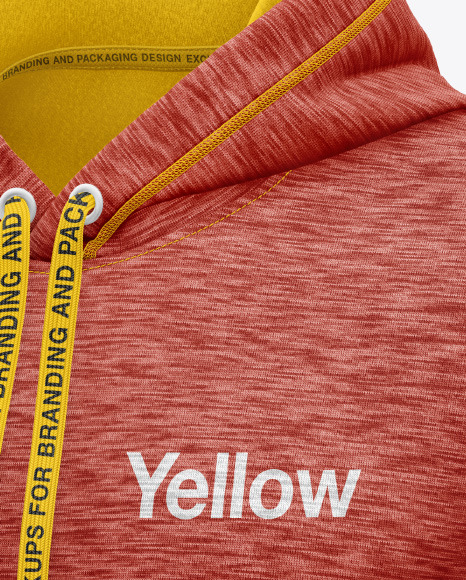Melange Hoodie w/pocket Mockup female 55