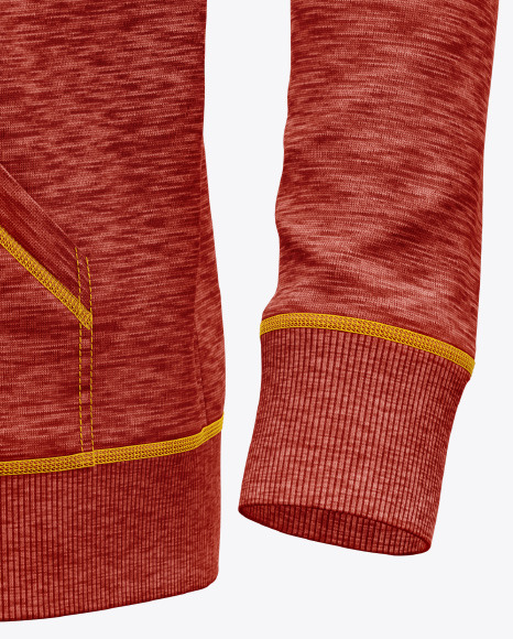 Melange Hoodie w/pocket Mockup garment 56
