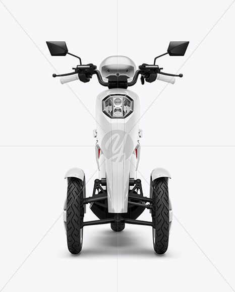 Tricycle Scooter Mockup - Front View electric 475
