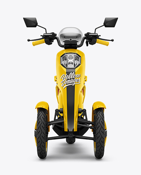 Tricycle Scooter Mockup - Front View motor 479