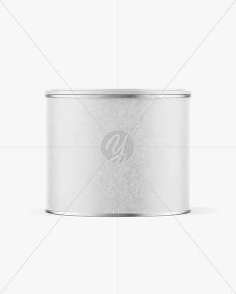 Tin Can with Kraft Label and Plastic Cap Mockup PSD #3