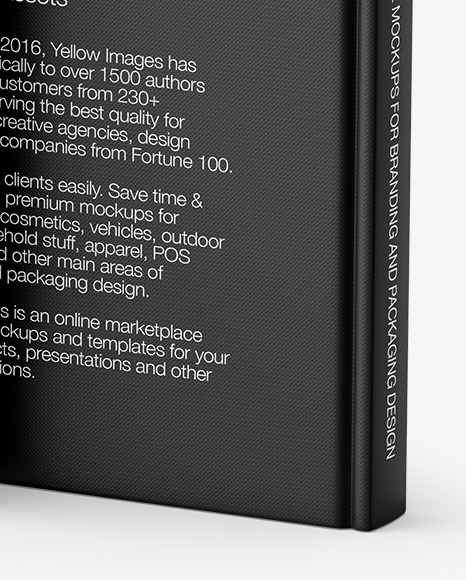 Hardcover Books with Textured Cover Mockup advertising 1369