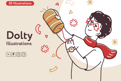 Dolty Christmas Illustrations