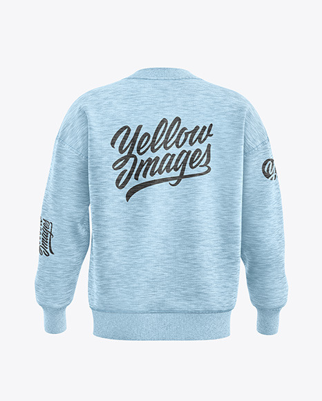 Download Melange Sweatshirt Mockup - Back View PSD Mockups by Vad