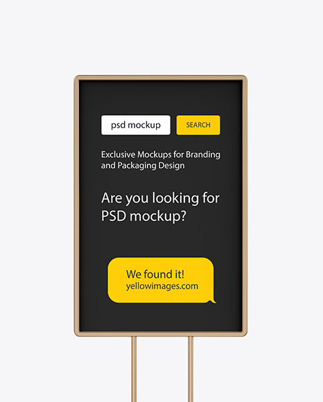 Metallic Stand Mockup advertising 102002