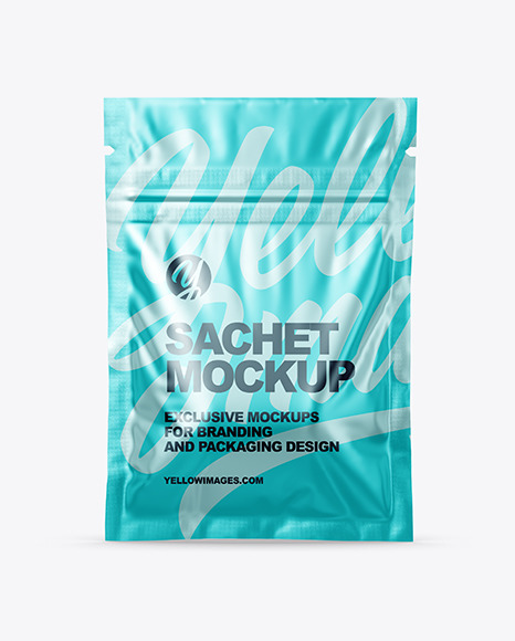 Metallic Sachet Mockup