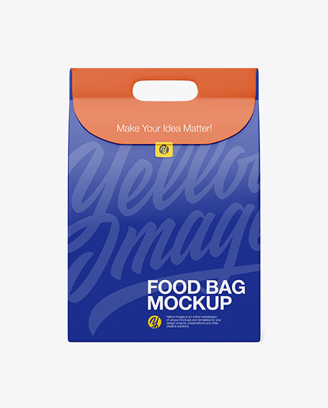 Glossy Paper Food Bag Mockup PSD #4