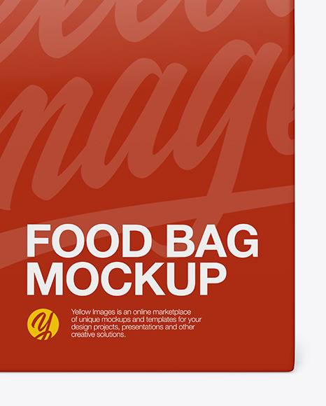 Glossy Paper Food Bag Mockup PSD #6