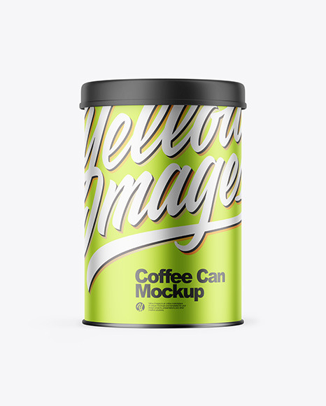 Matte Metallic Tin Can Mockup