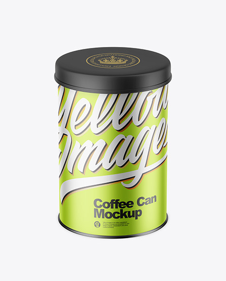 Matte Metallic Tin Can Mockup