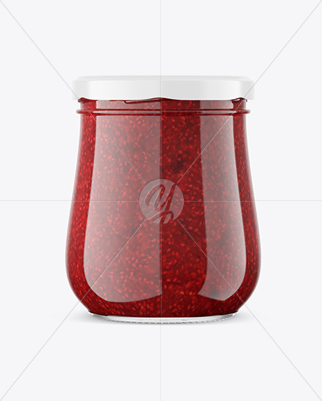 500ml Raspberry Jam Jar Mockup PSD #3