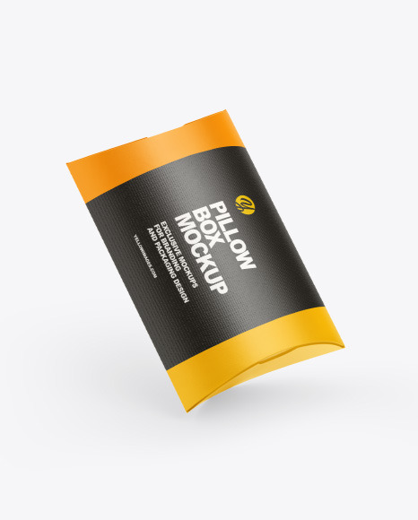 Paper Pillow Box Mockup golden layer 2400