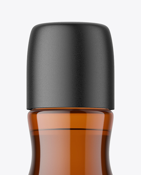 Amber Plastic Cosmetic Bottle Mockup cosmetic 2327