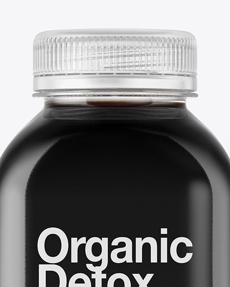 Square Black Water Bottle Mockup PET 2300