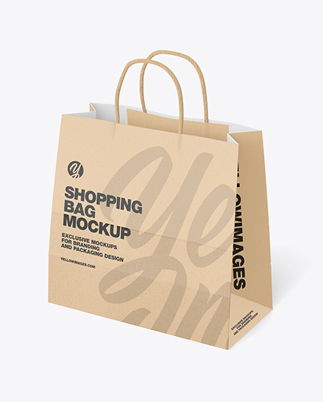 Kraft Paper Shopping Bag Mockup