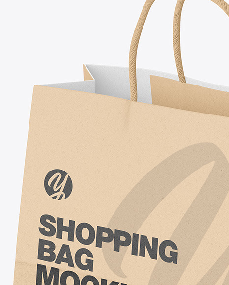 Kraft Paper Shopping Bag Mockup PSD #2