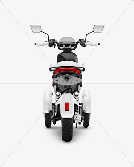 Tricycle Scooter Mockup - Back View back view 454