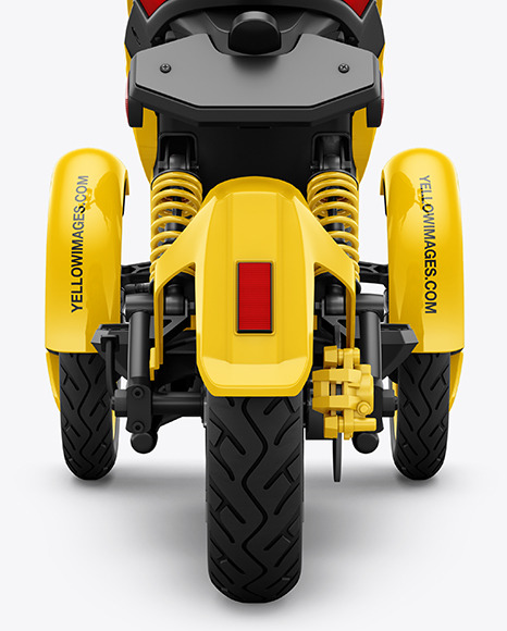 Tricycle Scooter Mockup - Back View frame 456