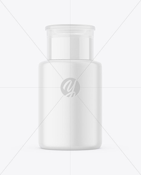 Matte Plastic Nail Polish Remover Bottle Mockup bottle 2236