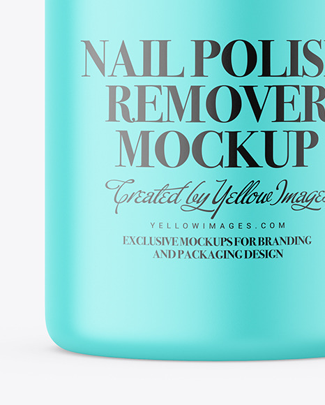 Matte Plastic Nail Polish Remover Bottle Mockup dispenser 2239