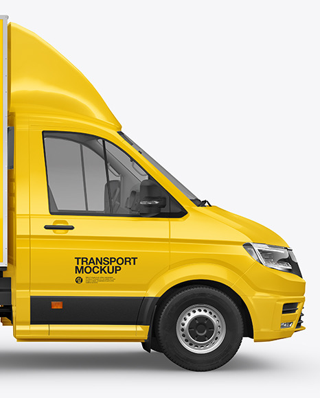Box Truck Mockup - Side View car 446