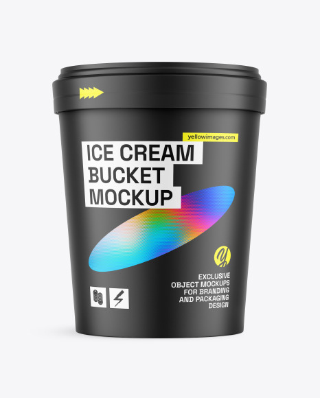 Ice Cream Bucket Mockup - Free Download Images High Quality PNG, JPG