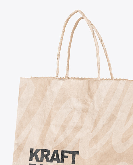 Kraft Paper Shopping Bag Mockup PSD #2