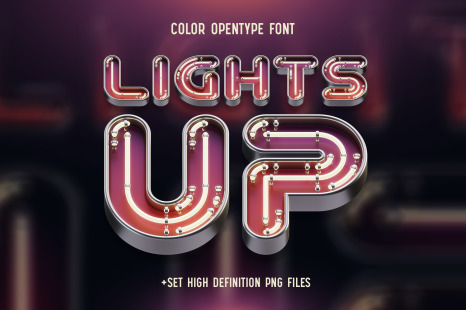 Lights Up Color Font