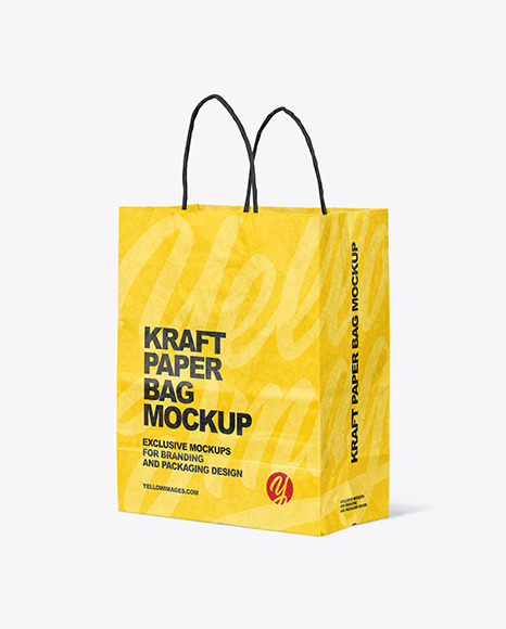 Kraft Paper Shopping Bag Mockup PSD #2